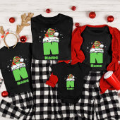 Monogram gepersonaliseerd met de naam Familie Kers T-shirt