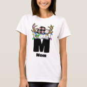 Monogram gepersonaliseerd met de naam Pink Christm T-shirt (Voorkant)