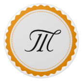 Monogram gepersonaliseerd Modern #5 Keramische Knop (Voorkant)