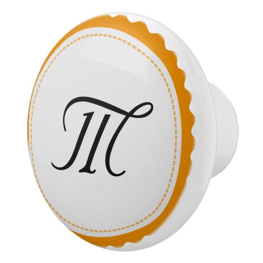 Monogram gepersonaliseerd Modern #5 Keramische Knop (Rechts)