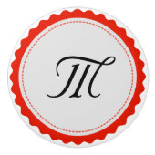 Monogram gepersonaliseerd Modern #6 Keramische Knop (Voorkant)