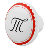 Monogram gepersonaliseerd Modern #6 Keramische Knop (Rechts)