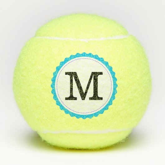 Monogram gepersonaliseerd Modern #9 Tennisballen (Voorkant)