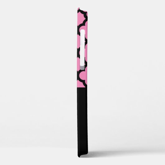 Monogram Gepersonaliseerd Monogram Roze Zwart Diam Case-Mate iPhone Case (Achterkant / Links)