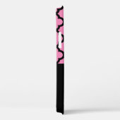 Monogram Gepersonaliseerd Monogram Roze Zwart Diam Case-Mate iPhone Case (Achterkant / Rechts)