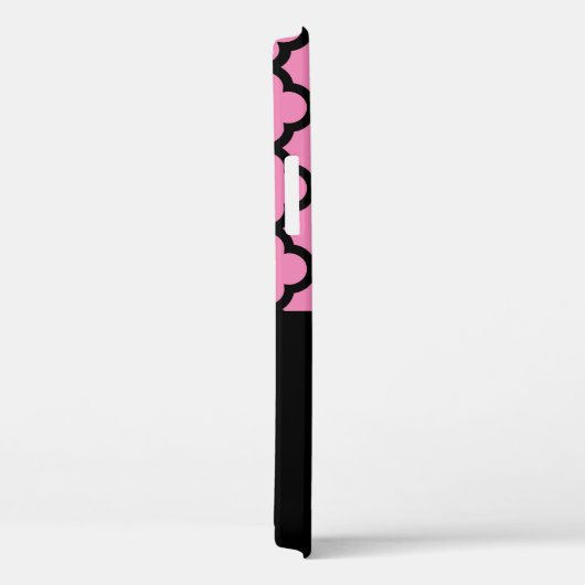 Monogram Gepersonaliseerd Monogram Roze Zwart Diam Case-Mate iPhone Case (Achterkant / Rechts)