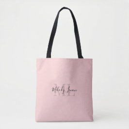 Monogram | Gepersonaliseerd ontwerp voor zwart en  Tote Bag