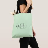 Monogram | Gepersonaliseerd ontwerp voor zwart-wit Tote Bag (Dichtbij)