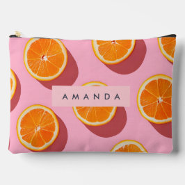 Monogram gepersonaliseerd Oranje plakpatroon Etui