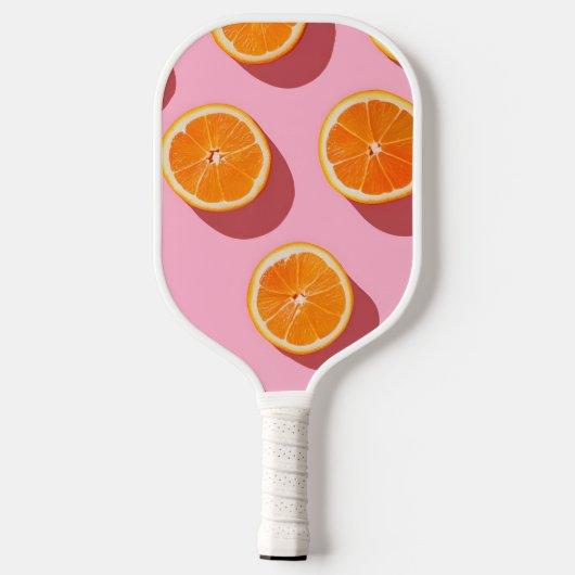 Monogram gepersonaliseerd Oranje plakpatroon Pickleball Paddle (Achterkant)