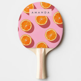 Monogram gepersonaliseerd Oranje plakpatroon Tafeltennisbatje