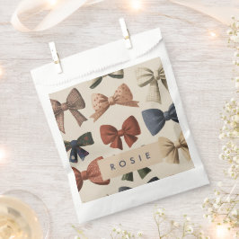 Monogram Gepersonaliseerd Retro  Boogpatroon Bedankzakje