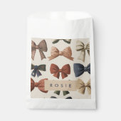 Monogram Gepersonaliseerd Retro  Boogpatroon Bedankzakje (Voorkant)