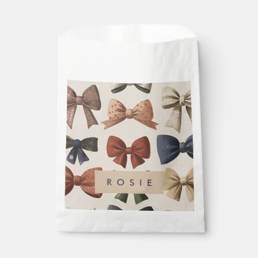 Monogram Gepersonaliseerd Retro  Boogpatroon Bedankzakje (Voorkant)