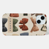 Monogram Gepersonaliseerd Retro  Boogpatroon Case-Mate iPhone Case (Achterkant (horizontaal))