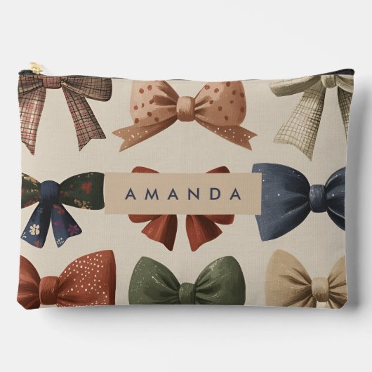 Monogram Gepersonaliseerd Retro  Boogpatroon Etui (Voorkant)