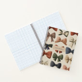 Monogram Gepersonaliseerd Retro Boogpatroon Notitieboek (Binnen)