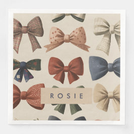 Monogram Gepersonaliseerd Retro  Boogpatroon Servet