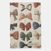 Monogram Gepersonaliseerd Retro  Boogpatroon Theedoek (Verticaal)