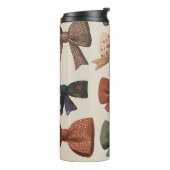 Monogram Gepersonaliseerd Retro  Boogpatroon Thermosbeker (Gedraaid links)