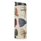 Monogram Gepersonaliseerd Retro  Boogpatroon Thermosbeker (Geroteerd rechts)