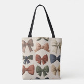 Monogram Gepersonaliseerd Retro  Boogpatroon Tote Bag (Achterkant)