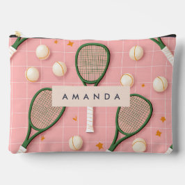 Monogram Gepersonaliseerd Retro Tennis Racket Patr Etui