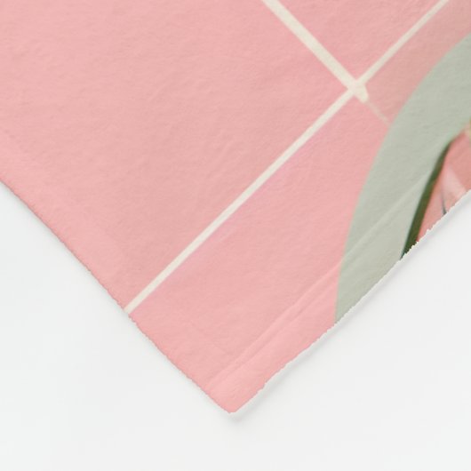 Monogram Gepersonaliseerd Retro Tennis Racket Patr Fleece Deken (Hoek)