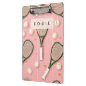 Monogram Gepersonaliseerd Retro Tennis Racket Patr Klembord (Links)