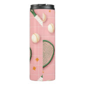 Monogram Gepersonaliseerd Retro Tennis Racket Patr Thermosbeker (Achterkant)