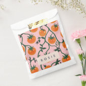 Monogram gepersonaliseerd retro tomaat wijnpatroon bedankzakje (Gezegeld)