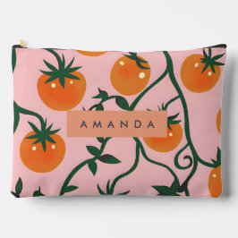 Monogram gepersonaliseerd retro tomaat wijnpatroon etui