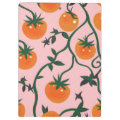 Monogram gepersonaliseerd retro tomaat wijnpatroon klembord (Achterkant)