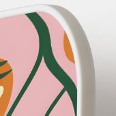 Monogram gepersonaliseerd retro tomaat wijnpatroon pickleball paddle (Links Detail)