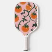 Monogram gepersonaliseerd retro tomaat wijnpatroon pickleball paddle (Achterkant)