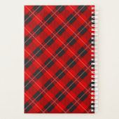 Monogram Gepersonaliseerd rood tartaan geruite pat Planner (Achterkant)
