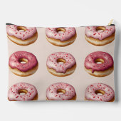 Monogram gepersonaliseerd roze donutpatroon etui (Achterkant)
