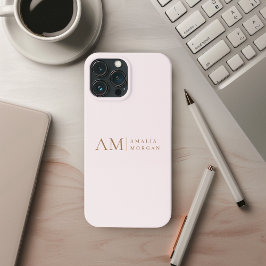 Monogram gepersonaliseerd roze Initiaal en naam Case-Mate iPhone Case