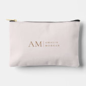 Monogram gepersonaliseerd roze Initiaal en naam Etui (Voorkant)