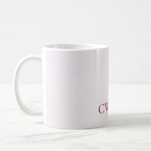 Monogram gepersonaliseerd roze Initiaal en naam Mo Koffiemok (Links)