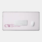 Monogram Gepersonaliseerd Roze Initiaal & Naam Des Bureaumat (Keyboard & Muis)