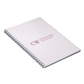 Monogram Gepersonaliseerd Roze Initiaal & Naam Not Notitieboek (Rechterzijde)