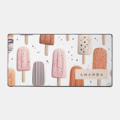Monogram Gepersonaliseerd Schattige Popsicle Patro Bureaumat (Voorkant)