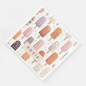 Monogram Gepersonaliseerd Schattige Popsicle Patro Servet (Hoek)