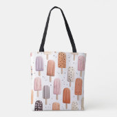Monogram Gepersonaliseerd Schattige Popsicle Patro Tote Bag (Achterkant)