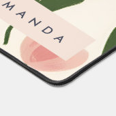 Monogram Gepersonaliseerd Schattige Spring Tulip P Bureaumat (Hoek)