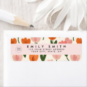 Monogram Gepersonaliseerd Schattige Spring Tulip P Etiket (Insitu)