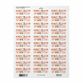Monogram Gepersonaliseerd Schattige Spring Tulip P Etiket (Full Sheet)