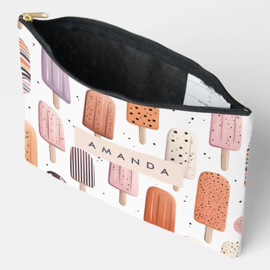 Monogram Gepersonaliseerd Schattige Spring Tulip P Etui (Open)