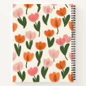 Monogram Gepersonaliseerd Schattige Spring Tulip P Notitieboek (Achterkant)